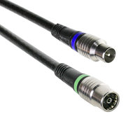 aansluitkabel 9.5mm(M)-(F) recht 3,0m zwart