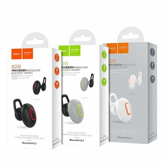 Hoco E28 Cool Road Bluetooth Headset, zwart of wit