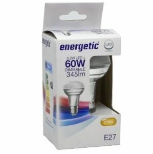 LED SPOT R63 E27 5,2W 2700K DIMBAAR, Energetic