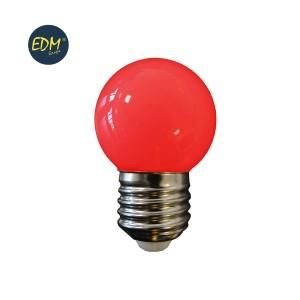 LED kogellamp EDM E27 1,5W rood