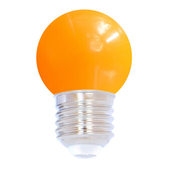 LED KOGELLAMP  E27 1W ORANJE