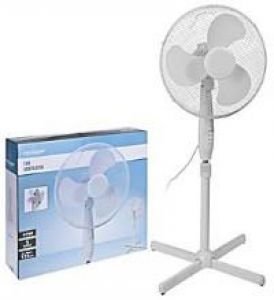 EXCELLENT STATIEFVENTILATOR 40CM DRAAIEND 45W WIT