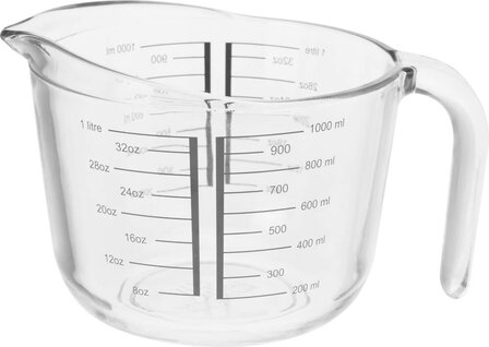 Maatbeker glas - 1 liter