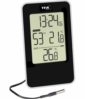 TFA Dostmann Thermometer en hygrometer Zwart