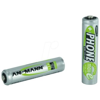 Oplaadbare AAA batterij  Ansmann DECT maxE HR03 NiMH 550 mAh 1.2 V 2 stuks