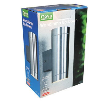 Nova Wandlamp Up/Down incl. 2 stuks halogeenlamp 35W