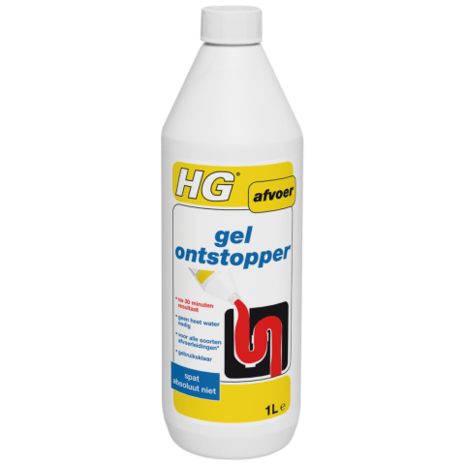 HG gel ontstopper | gelontstopper die ontstopt zonder spatten
