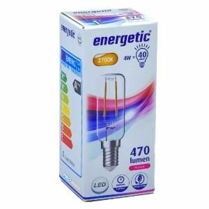 Energetic LED buis T25 filament E14 4W 2700K, afzuigkaplamp