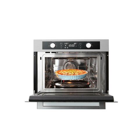 Inventum Combimagnetron oven - 44 l - Nis 45 cm - inbouw-RVS/Zwart, IMC6044RK