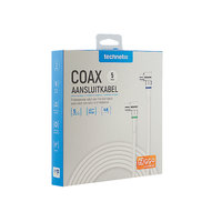 aansluitkabel 9.5mm(M)-(F) haaks 5,0m wit