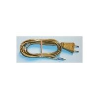 eurosnoer met stekker, 2x0,75 goud  2meter