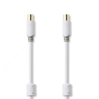 Coaxkabel 100 dB | IEC (coax) male - IEC (coax) female | 5,0 m | Wit