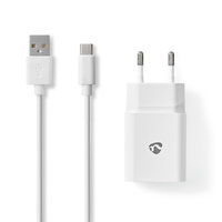 Thuislader | 1x 2.4 A | Aantal uitgangen: 1 | Poorttype: 1x USB-A | USB Type-C™ (Los) Kabel | 1.00 m | 12 W | Enkele Voltage Selectie