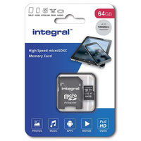 Integral Secure Digital kaart 64Gb Micro SDXC V10