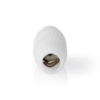 Satelliet- en Antenne-Adapter | IEC (Coax) Female | IEC (Coax) Female | Vernikkeld | 75 Ohm | Recht | Kunststof | Wit | 1 Stuks | Window Box met Euro Lock