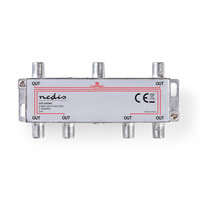 CATV-Splitter | 5 - 1000 MHz | Tussenschakeldemping: 10.0 dB | Outputs: 6 | 75 Ohm | Zink