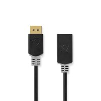 DisplayPort-Kabel | DisplayPort Male | HDMI™ Connector | 4K@30Hz | Verguld | 0.20 m | Rond | PVC | Antraciet | Window Box