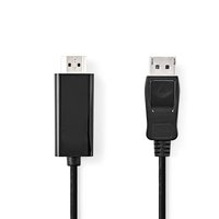 DisplayPort-Kabel | DisplayPort Male | HDMI™ Connector | 4K@30Hz | Vernikkeld | 2.00 m | Rond | PVC | Zwart | Doos