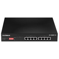 Lange afstand 8-poorts Gigabit Ethernet PoE+-switch met DIP-switch