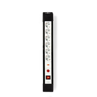 Stekkerdoos met Overspanningsbeveiliging | 6-wegs | Randaarde stekker / Type F (CEE 7/7) | Overspannings Beveiliging: 13.500 A | 3.00 m | 3500 W | 16 A | Soort aarding: Randaarde stekker | 230 V ~ 50/