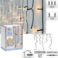 Koppelbare IJspegelverlichting - 160 LED - 3m - warm wit binnen/buiten verlichting, kerst