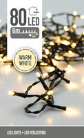 Kerstboomverlichting 80 LEDS warm wit, 6m