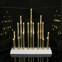 LED-raamlamp TRIX goud 19 lampen, batterijgevoede timer 6/18h 192-86