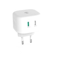 Oplader | 45 W | GaN | PD3.0 45W | Snellaad functie | 2.25 / 3.0 A | Outputs: 2 | 2x USB-C™ | Automatische Voltage Selectie | Wit