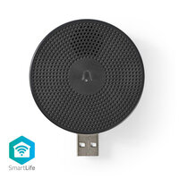 SmartLife Gong | 433 MHz | Accessoire voor: WIFICDP10GY / WIFICDP30WT / WIFICDP40CWT | USB Gevoed | 4 geluiden | 5 V DC | Instelbaar volume | Zwart