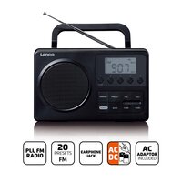 MPR-035BK Compacte Draagbare FM Radio met LCD Scherm Zwart