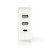 Wandoplader | 4,8 A | 3 uitgangen | 2x USB-A & 1x USB-C™ | Wit Wandoplader | 4,8 A | 3 uitgangen | 2x USB-A & 1x USB-C™ | Wit