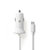 Auto-oplader | 2,4 A | Vaste kabel | micro-USB | Wit Auto-oplader | 2,4 A | Vaste kabel | micro-USB | Wit