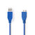 USB-Kabel | USB 3.2 Gen 1 | USB-A Male | USB Micro-B Male | 5 Gbps | Vernikkeld | 0.50 m | Rond | PVC | Blauw | Polybag USB-Kabel | USB 3.2 Gen 1 | USB-A Male | USB Micro-B Male | 5 Gbps | Vernikkeld | 0.50 m | Rond | PVC | Blauw | Polybag