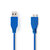 USB-Kabel | USB 3.2 Gen 1 | USB-A Male | USB Micro-B Male | 5 Gbps | Vernikkeld | 1.00 m | Rond | PVC | Blauw | Polybag USB-Kabel | USB 3.2 Gen 1 | USB-A Male | USB Micro-B Male | 5 Gbps | Vernikkeld | 1.00 m | Rond | PVC | Blauw | Polybag