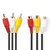 Composiet Videokabel | 3x RCA Male | 3x RCA Female | Vernikkeld | 480p | 3.00 m | Rond | PVC | Zwart | Polybag Composiet Videokabel | 3x RCA Male | 3x RCA Female | Vernikkeld | 480p | 3.00 m | Rond | PVC | Zwart | Polybag