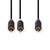 Subwoofer-Kabel | RCA Male | 2x RCA Male | Verguld | 3.00 m | Rond | 4.0 mm | Antraciet | Doos Subwoofer-Kabel | RCA Male | 2x RCA Male | Verguld | 3.00 m | Rond | 4.0 mm | Antraciet | Doos