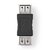 USB-Adapter | USB 2.0 | USB-A Female | USB-A Female | 480 Mbps | Vernikkeld | PVC | Zwart | Doos