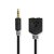 Stereo-Audiokabel | 3,5 mm Male | 2x 3,5 mm Female | Verguld | 0.20 m | Rond | Antraciet | Doos Stereo-Audiokabel | 3,5 mm Male | 2x 3,5 mm Female | Verguld | 0.20 m | Rond | Antraciet | Doos