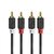 Stereo-Audiokabel | 2x RCA Male | 2x RCA Male | Verguld | 10.0 m | Rond | Antraciet | Doos Stereo-Audiokabel | 2x RCA Male | 2x RCA Male | Verguld | 10.0 m | Rond | Antraciet | Doos