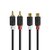 Stereo-Audiokabel | 2x RCA Male | 2x RCA Female | Verguld | 2.00 m | Rond | Antraciet | Doos Stereo-Audiokabel | 2x RCA Male | 2x RCA Female | Verguld | 2.00 m | Rond | Antraciet | Doos