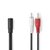 Stereo-Audiokabel | 2x RCA Male | 3,5 mm Female | Vernikkeld | 0.20 m | Rond | Doos Stereo-Audiokabel | 2x RCA Male | 3,5 mm Female | Vernikkeld | 0.20 m | Rond | Doos