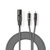 Gebalanceerde Audiokabel | XLR 3-Pins Male | 2x RCA Male | Vernikkeld | 3.00 m | Rond | PVC | Donkergrijs | Kartonnen Sleeve Gebalanceerde Audiokabel | XLR 3-Pins Male | 2x RCA Male | Vernikkeld | 3.00 m | Rond | PVC | Donkergrijs | Kartonnen Sleeve