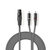 Gebalanceerde Audiokabel | XLR 3-Pins Female | 2x RCA Male | Vernikkeld | 1.50 m | Rond | PVC | Donkergrijs | Kartonnen Sleeve Gebalanceerde Audiokabel | XLR 3-Pins Female | 2x RCA Male | Vernikkeld | 1.50 m | Rond | PVC | Donkergrijs | Kartonnen Sleeve