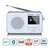 Draagbare DAB+ FM-radio met Bluetooth® 2,4" TFT-scherm Wit