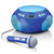 Draagbare radio / CD-speler met microfoon Blauw