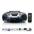 Draagbare Boombox met DAB+/FM-radio, Bluetooth®, CD, cassetterecorder en USB-speler Zilver