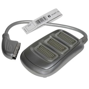 scart splitter 3-weg + schakelaar