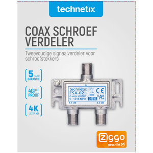 coax schroef 2-weg verdeler radio/TV