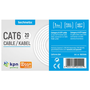 netwerkkabel (UTP) CAT6 20m