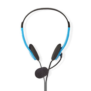 PC-Headset | On-Ear | 2x 3,5 mm Connectoren | 2,0 m | Blauw